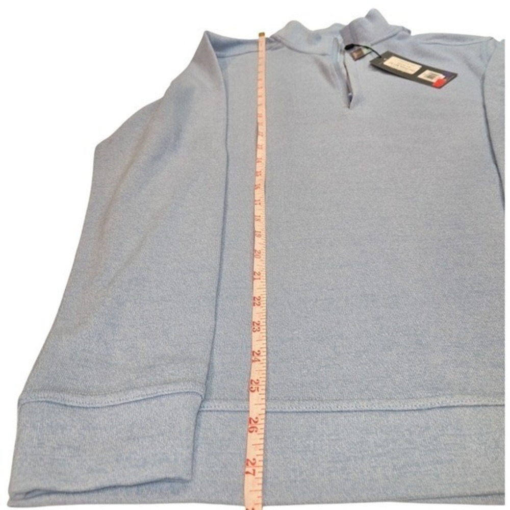 Walter Hagen Mens Lightweight 1/4 Zip Pullover Sweater Blue Size Small - Picture 8 of 9